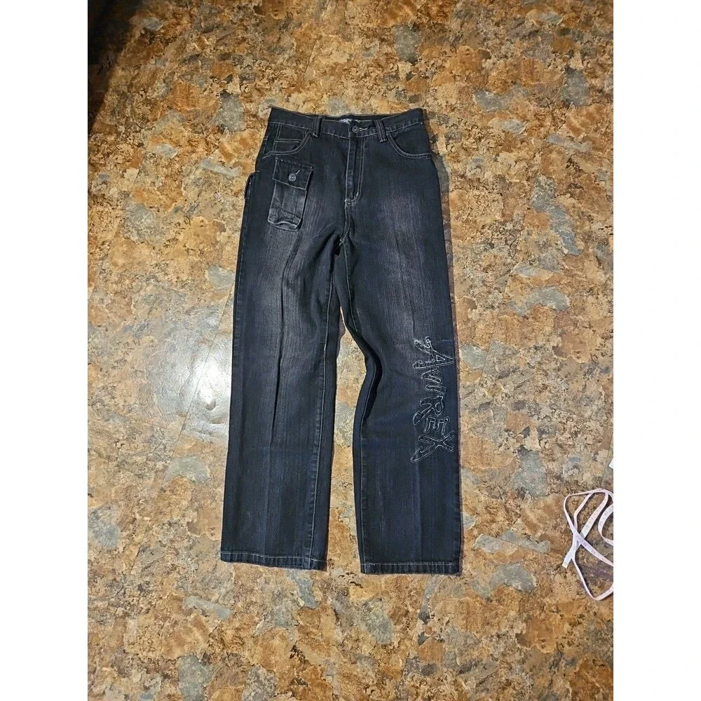 Vintage Y2K Avirex Wide Leg jeans teens 16 Southpole Vibe‎ 30x30.5 Baggy (A254)